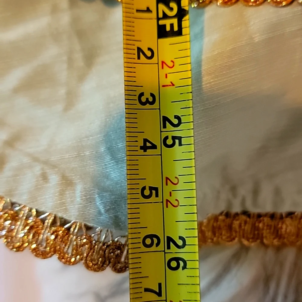 Light Green Tank with embellished gold trim - Picture 5 of 9